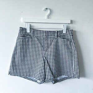BNWOT Old Navy Pixie shorts white black plaid, size 8